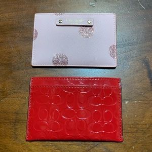 2 Pocket wallets one Coach one Kate Spade